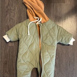 Green and Orange Kids Quilted One Piece